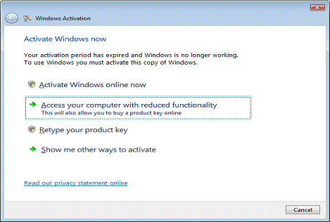 Restore Mode Windows Vista