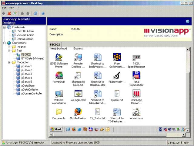 Remote Desktop Connection Vista 64