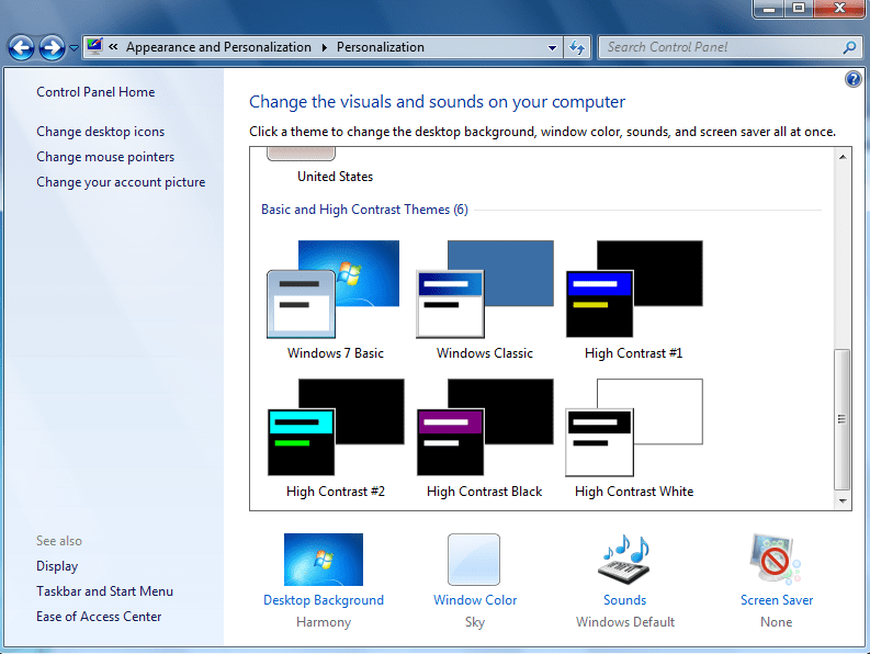 Enable Aero Desktop Vista