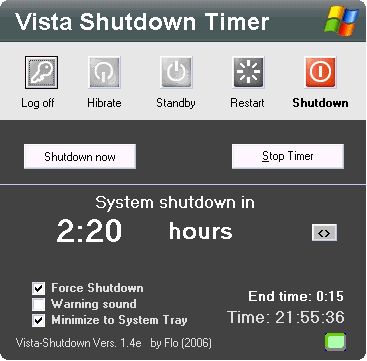 Vista Just Shuts Down